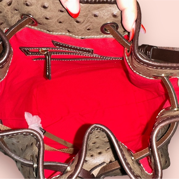 Dooney & Bourke Ostrich Small Drawstring purse & Wallet - Picture 5 of 11